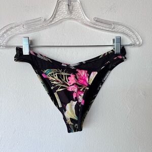 Lovers + Friends black floral mesh bikini bottoms